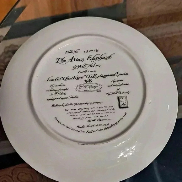The Asian Elephant by Will Nelson collectors plate - Picture 4 of 6